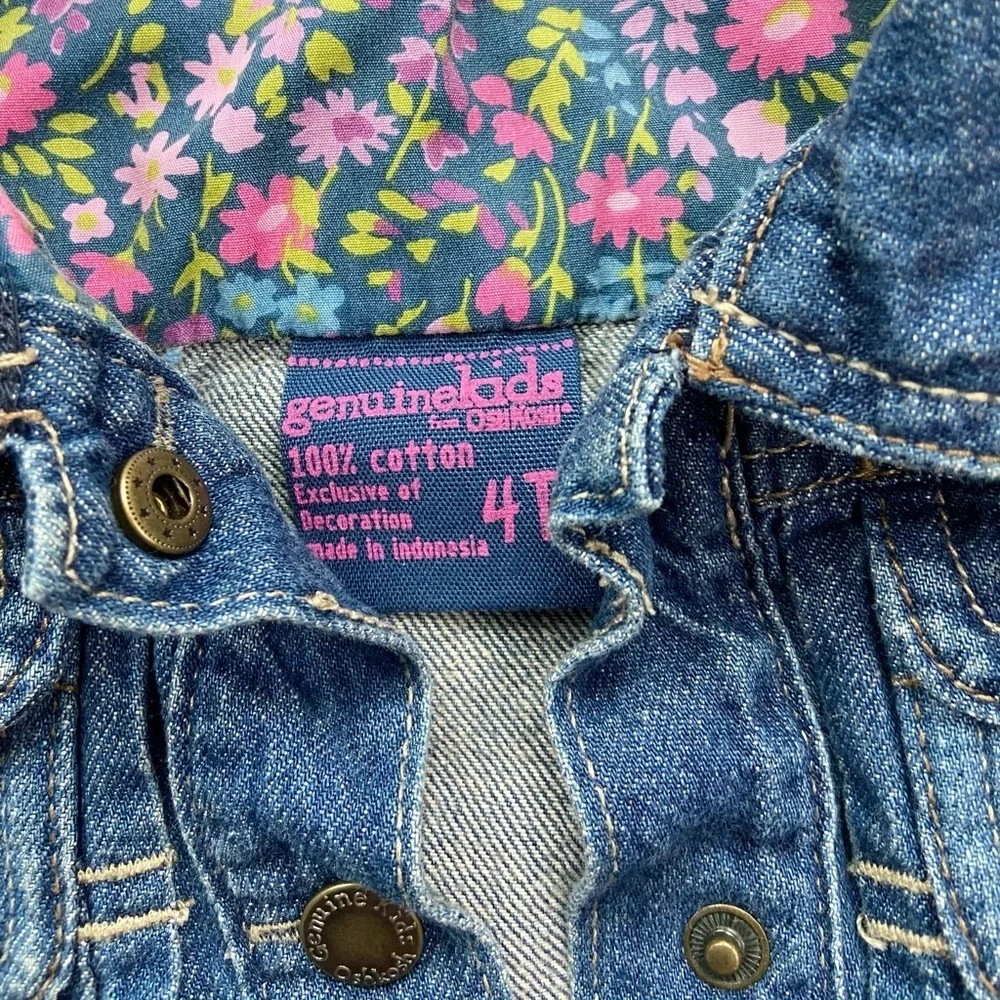 •Oshkosh• floral detail denim jacket